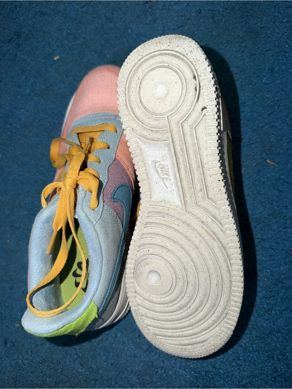 Nike Girls Pink, Yellow & Light Blue Sneakers